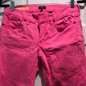 J Crew Hot Pink Toothpick Pant